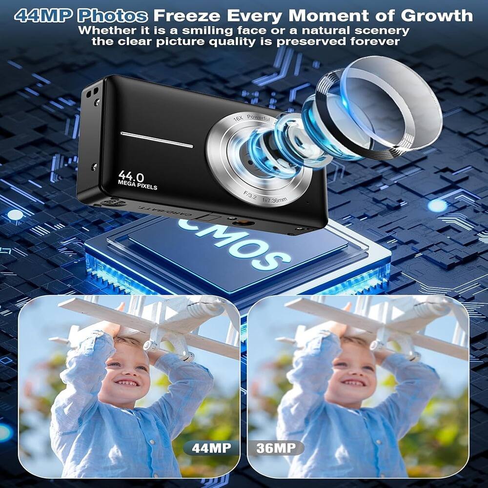 44MP Photos Freeze Every Moment of Growth  
Whether it is a smiling face or a natural scenery, the clear picture quality is preserved forever  

16x Powerful  
F/3.2  
17-36mm  

44.0 MEGA PIXELS  

44MP  
36MP