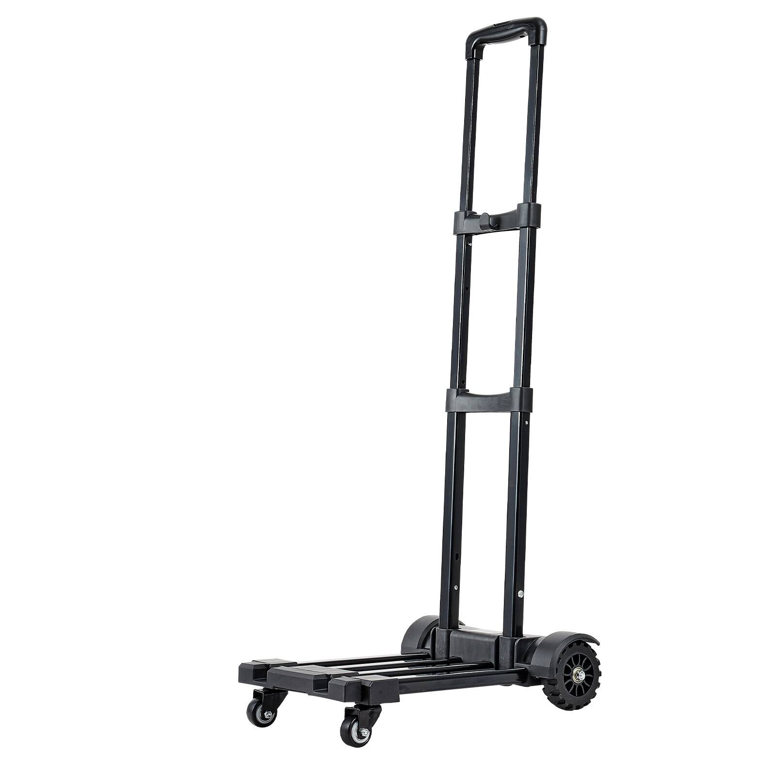 Left. LOVMOR - 290-Lb Folding Hand Truck Platform Cart Dolly for Moving and Transport - Black.