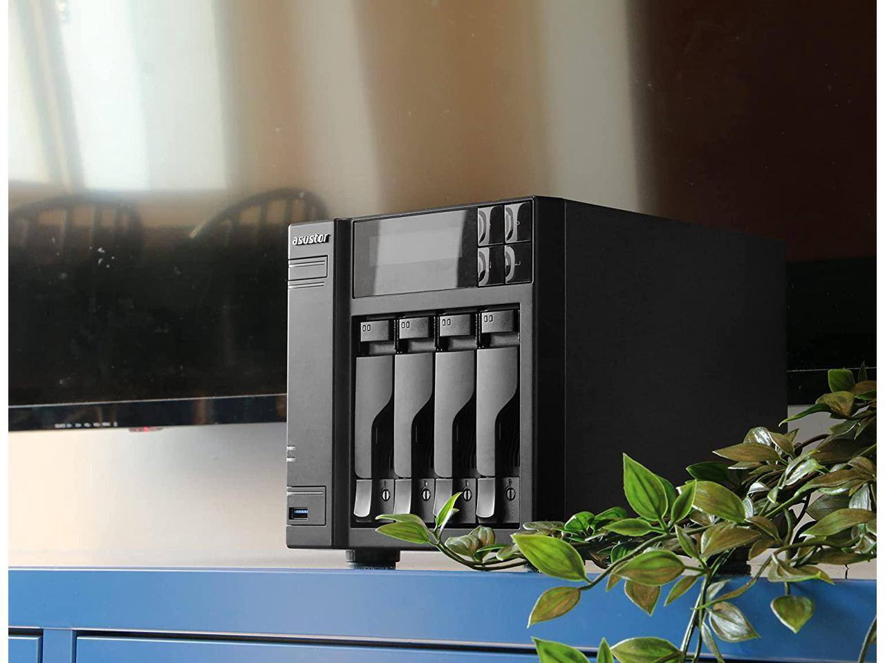 Alt View 5. Asustor - Asustor Lockerstor 4 Gen 2 AS6704T, 4-Bay NAS, 2.0GHz, 2.5GbE, 4GB RAM, M.2 SSD Slots (Diskless).