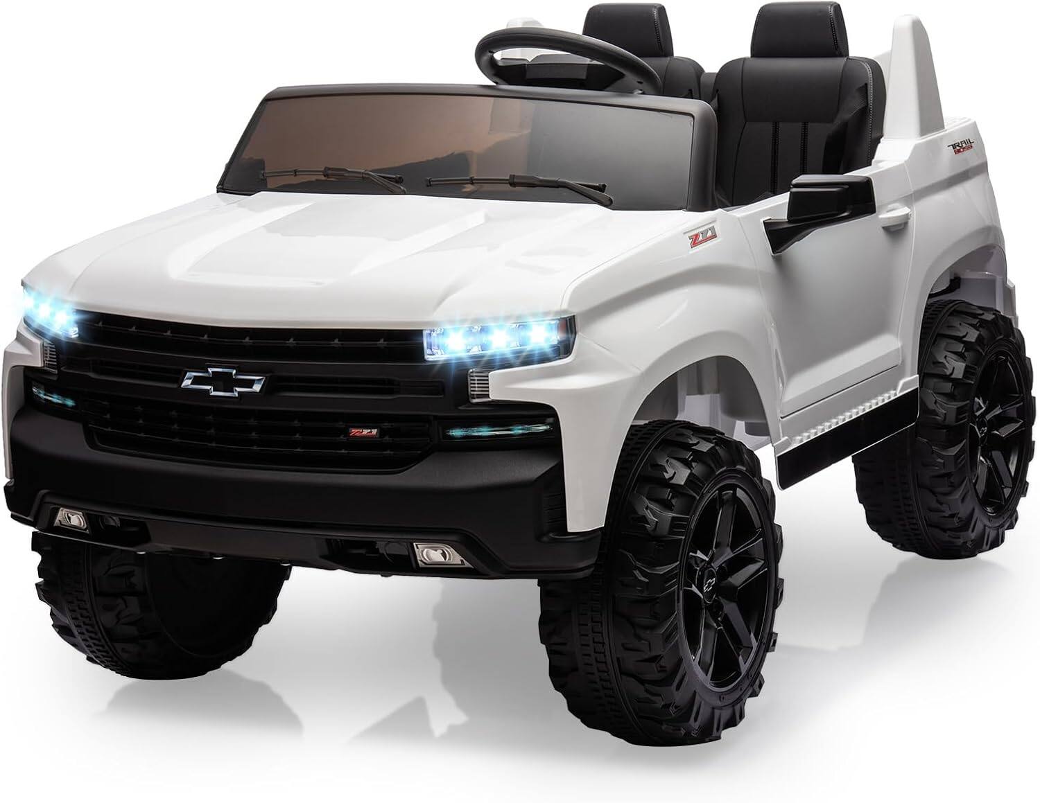 Homhougo - 24V 2-Seater Truck Licensed Chevrolet Silverado Ride On Car Toy w/Parent Remote Control,4xSpring Suspension, 3 Speeds price history on PriceWatchPro
