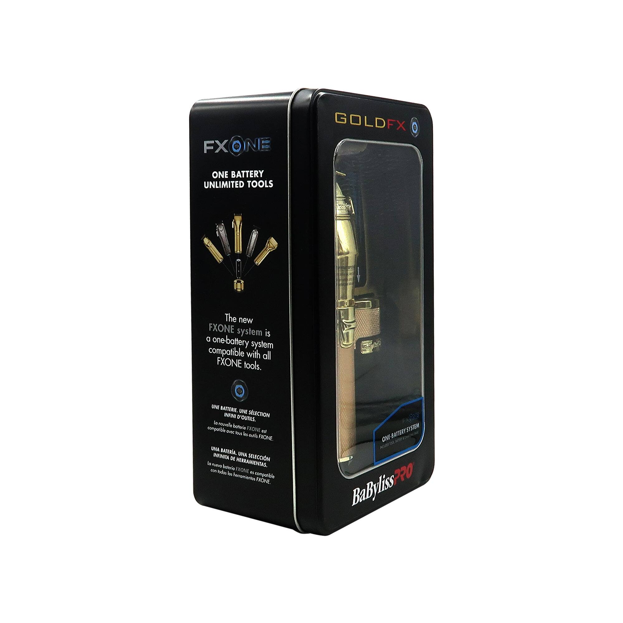 FXONE ONE BATTERY UNLIMITED TOOLS GOLDFX

The new FXONE system is a one-battery system compatible with all FXONE tools.

- BATTERIE UNE SELECTION N3 drounc. is noae computble Setele IEONE de T - in huth TRONE IMA BATEMA INTINITA UMA SELECCIN oE ie rUt Interie INERRAMENTAS ahe in EHOMI - hemphienios compotible TIONE ONE-ARY SISAM P20

BaByliss