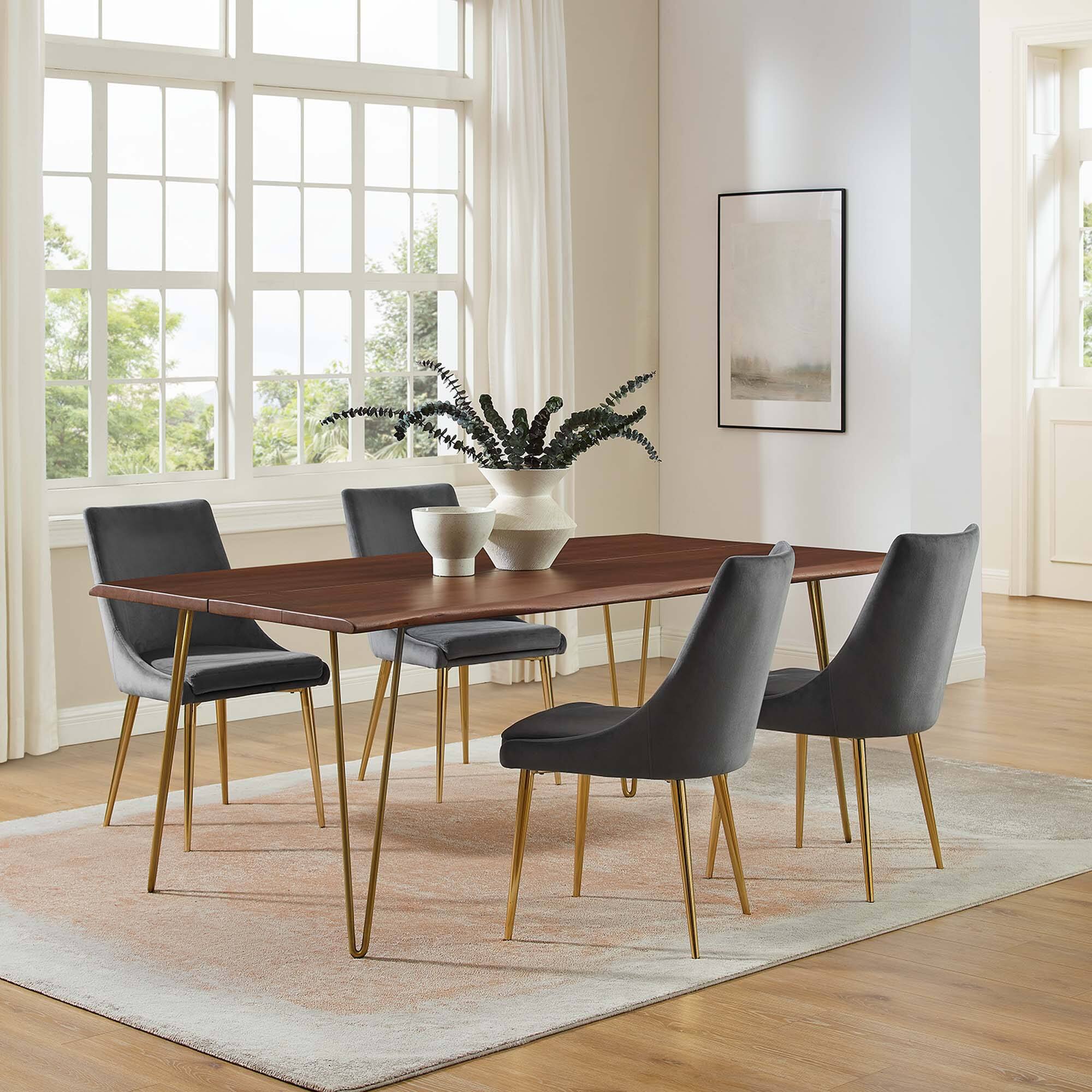 Alt View 5. Modway - Ardor 74" Live Edge Acacia Wood Acacia Wood Dining Table - Brown.