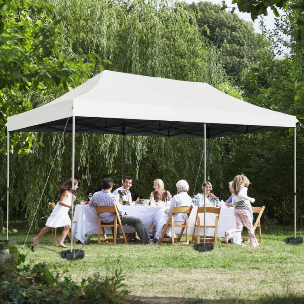 Back. Mondawe - 4 Pieces 20Lbs Water Filled Weight Plates for Shade Umbrella - Black.