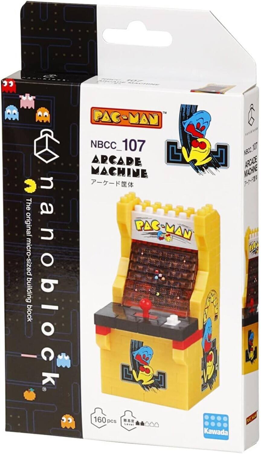 The corrected text is:

"PAC-MAN NBCC_107 NBOC. 107 ARCADE MACHINE. The original PAC-MAN P6 micro-sized building block nanoblock 8 160 pcs. Level 000 Kawada."