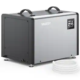 Yaufey - 125 Pints Commercial Dehumidifier up to 6,500 Sq. Ft. for Crawl space - Iron