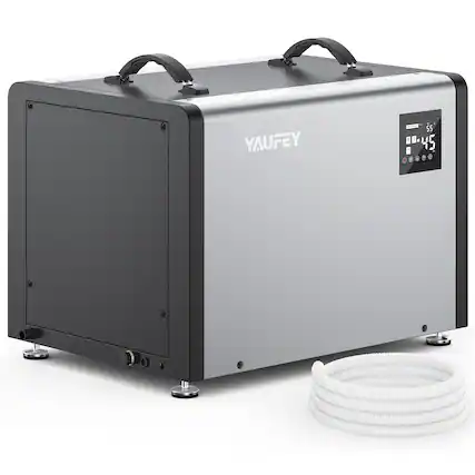 Front. Yaufey - 125 Pints Commercial Dehumidifier up to 6,500 Sq. Ft. for Crawl space - Iron.