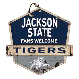 Jardine - Jackson State Tigers Fans Welcome Sign - Navy