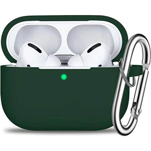 Entronix - Liquid Silicone Case for AirPods Pro 1st and 2nd Generation - Durable & Stylish Protection - Green