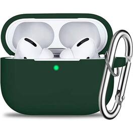 Entronix - Liquid Silicone Case for AirPods Pro 1st and 2nd Generation - Durable & Stylish Protection - Green