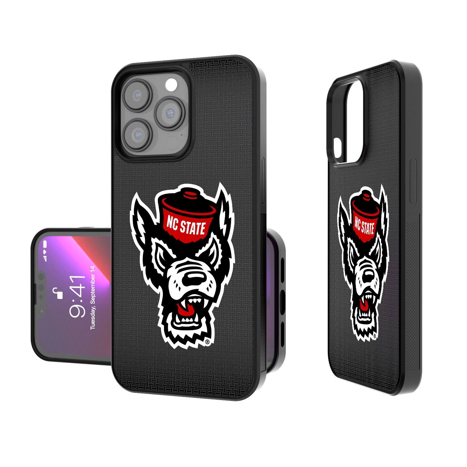 Keyscaper - NCAA - NC State Wolfpack Linen Logo iPhone Bump Case - 15 Pro - Black price history on PriceWatchPro