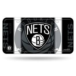 Rico Industries - Brooklyn Nets 12x6 Metal License Plate Auto Tag - Multi