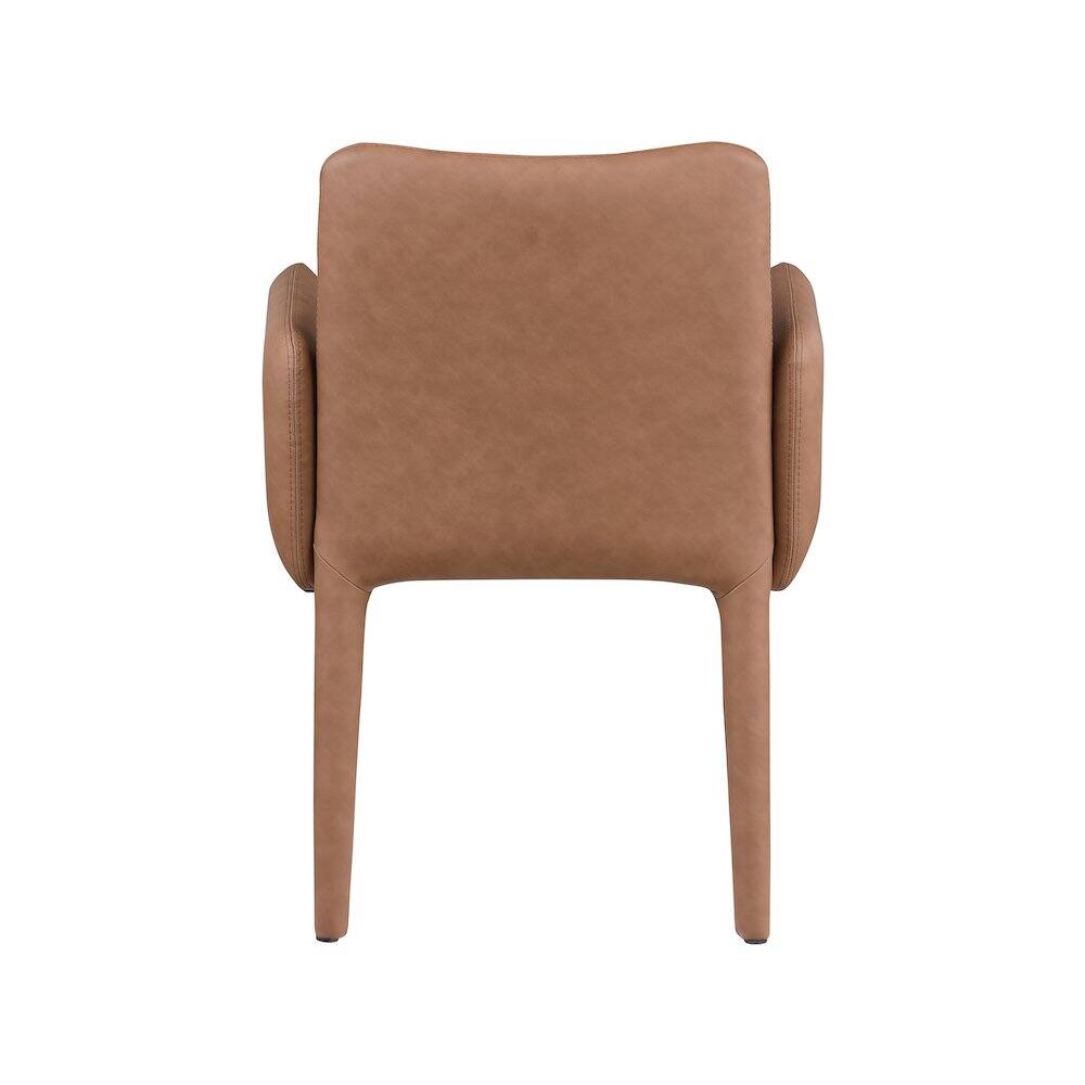 Alt View 2. Meridian Furniture - Pelle Brown Vegan Leather Accent/Dining Chair - Brown.