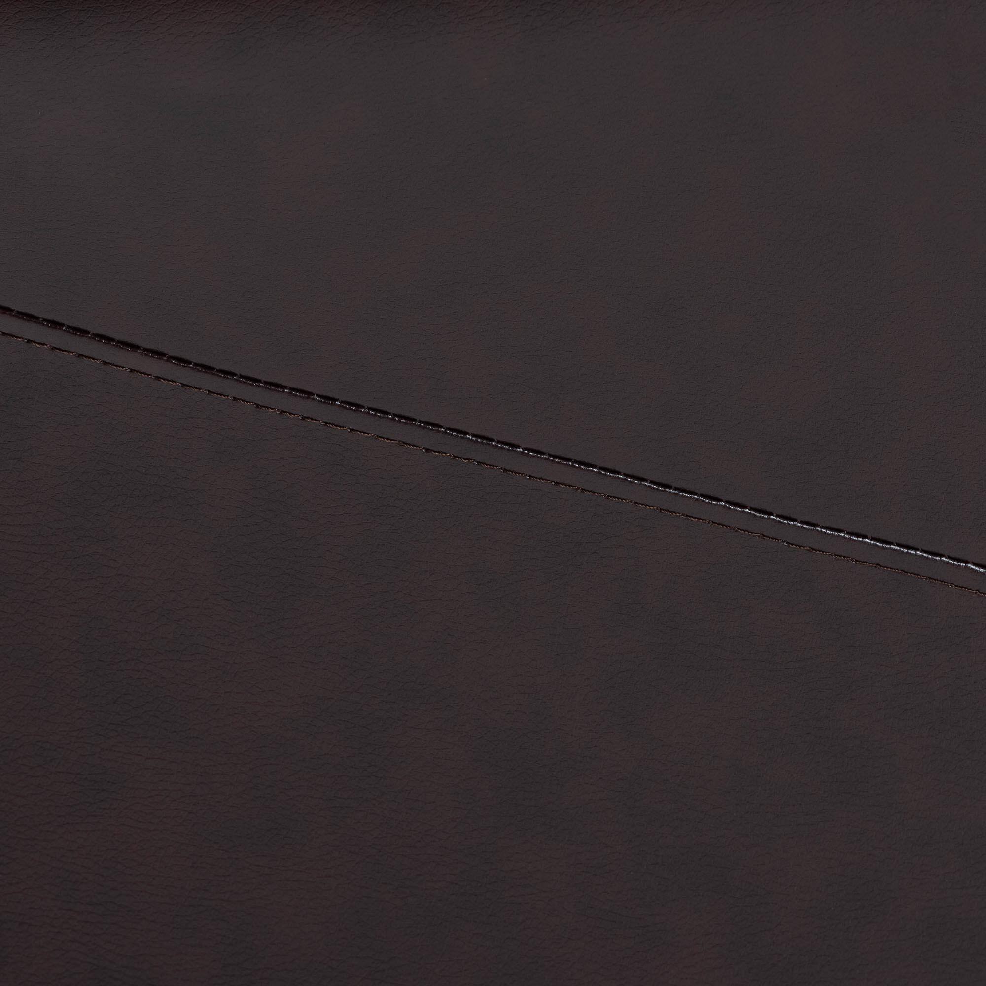 Alt View 7. Baxton Studio - Elwood Modern Faux Leather 2-Piece Lounge Chair and Footrest Set - Dark Brown/Black.