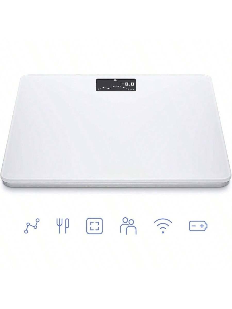 Alt View 3. The Best Inks - Body - Digital Wi - Fi Scale with Automatic Smartphone App Sync, BMI, Multi - User Friendly, with Pregnancy - White + 1 Count (Pack of 1).