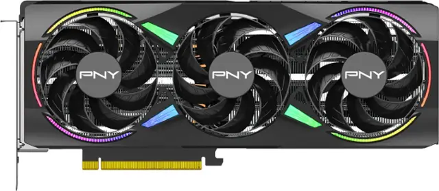 PNY - GeForce RTX 5080 ARGB 16GB OC GDDR7 PCI Express 5.0 Graphics Card with Triple Fan - Black