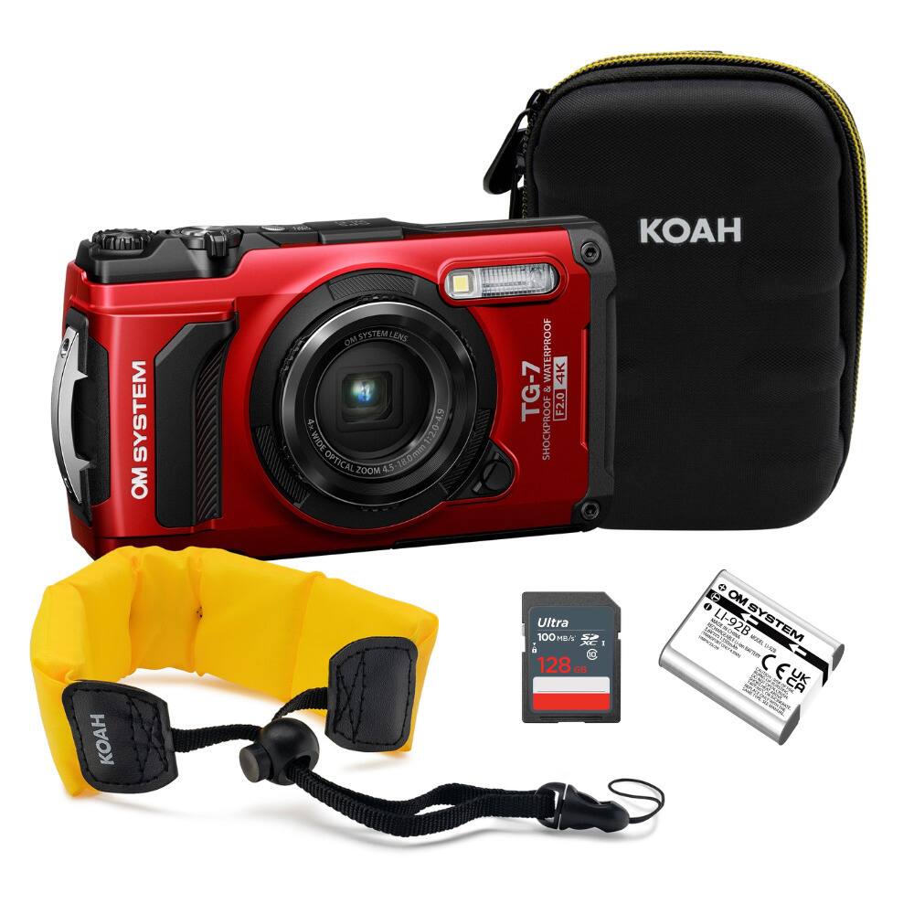 OM SYSTEM  
ONSYSTEM LENS WIDE 18.0mm 1:2.0-4.9 OPTICAL ZOOM 4.5  
TG-7 & WATERPROOF F2.0 4K SHOCKPROOF Ultra 100MB/s 128 GB  
1  
MO LI-92B SYSTEM with... NACTIVA one CA