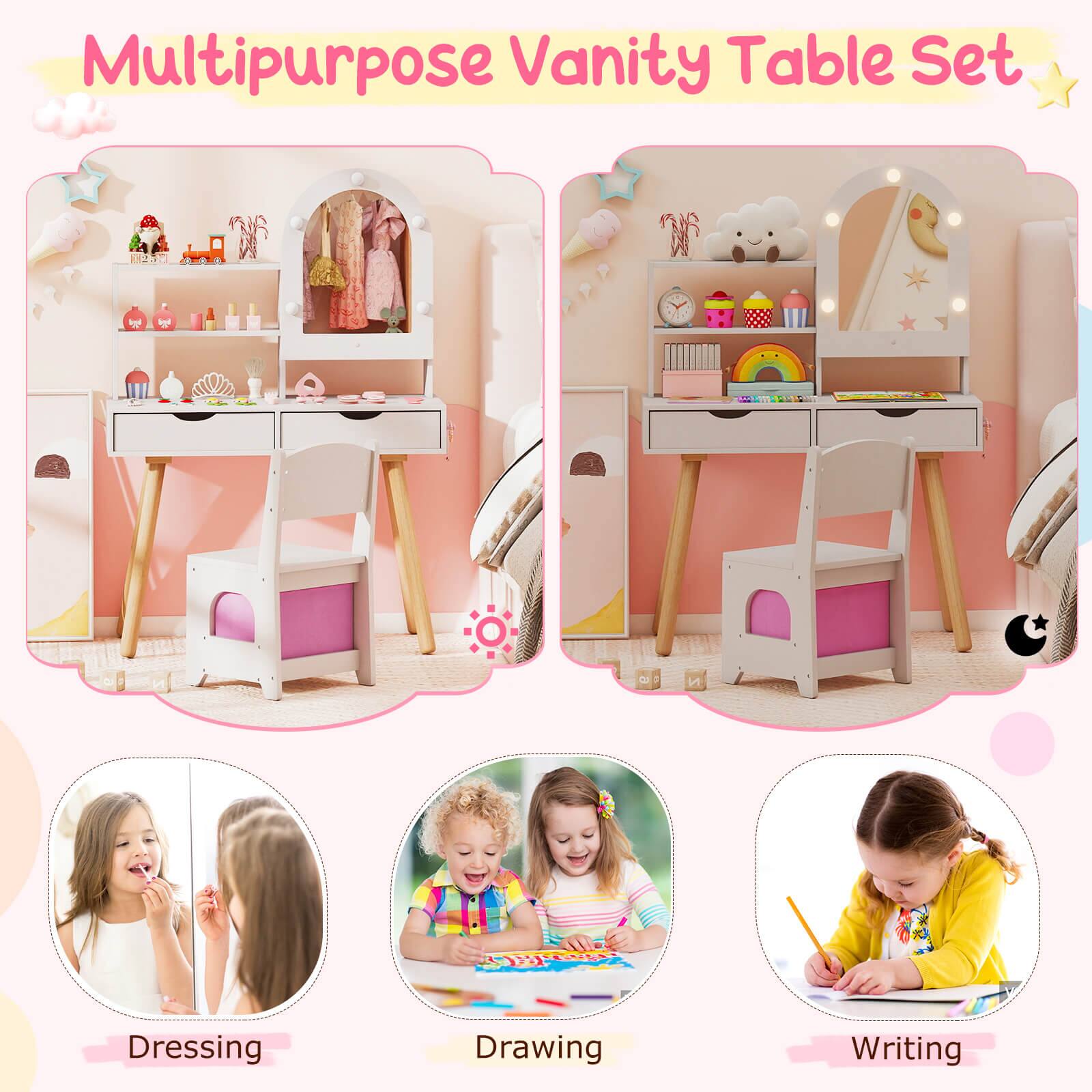 Multipurpose Vanity Table Set

Dressing  
Drawing  
Writing