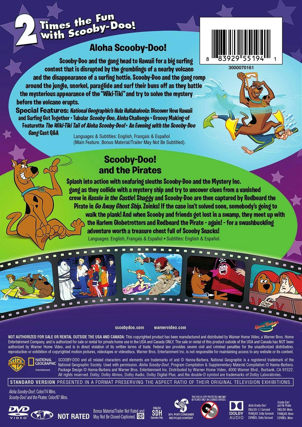 Back. Scooby-Doo: Aloha Scooby-Doo! / Scooby-Doo & the Pirates (DVD Double Feature) [DVD].