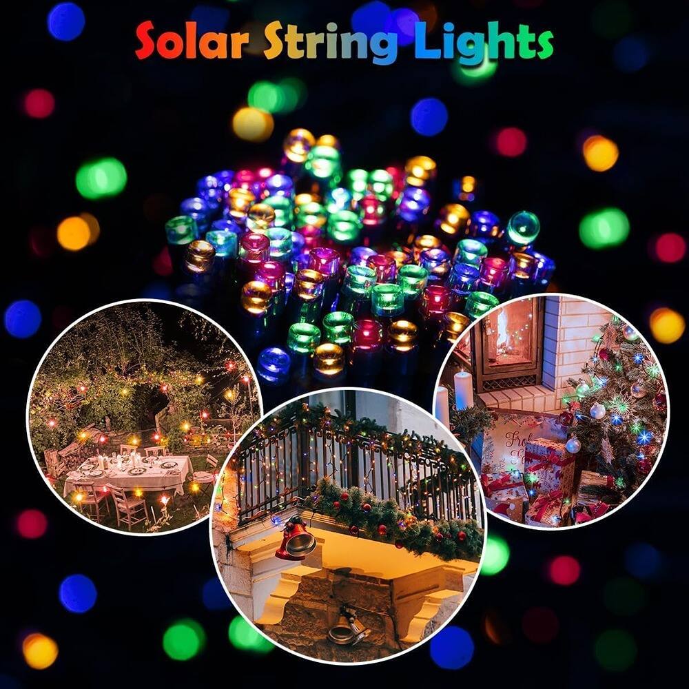 MOSZAR LLC Waterproof, multicolored, 137 foot, 400 LED, 19 mode solar ...
