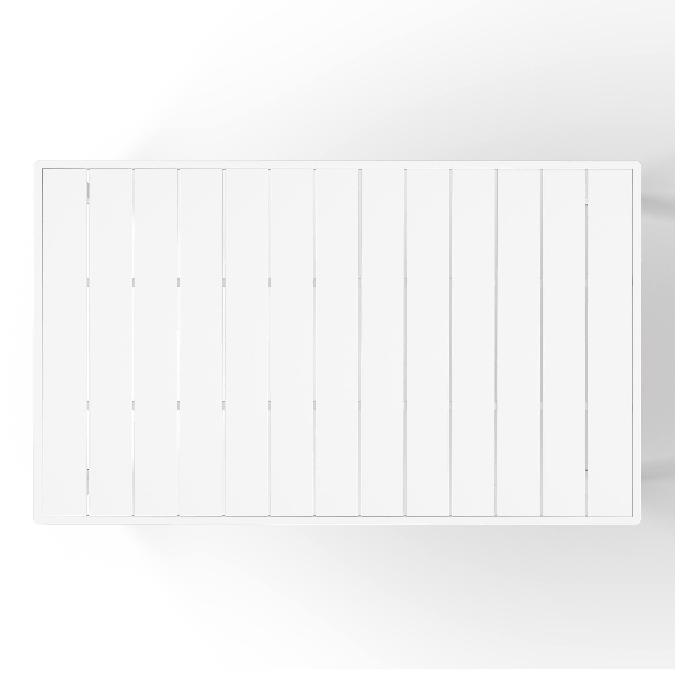 Alt View 6. WestinTrends - WestinTrends Playa 7-Piece Outdoor Patio Dining Table Set With Stackable Patio Chairs - White.