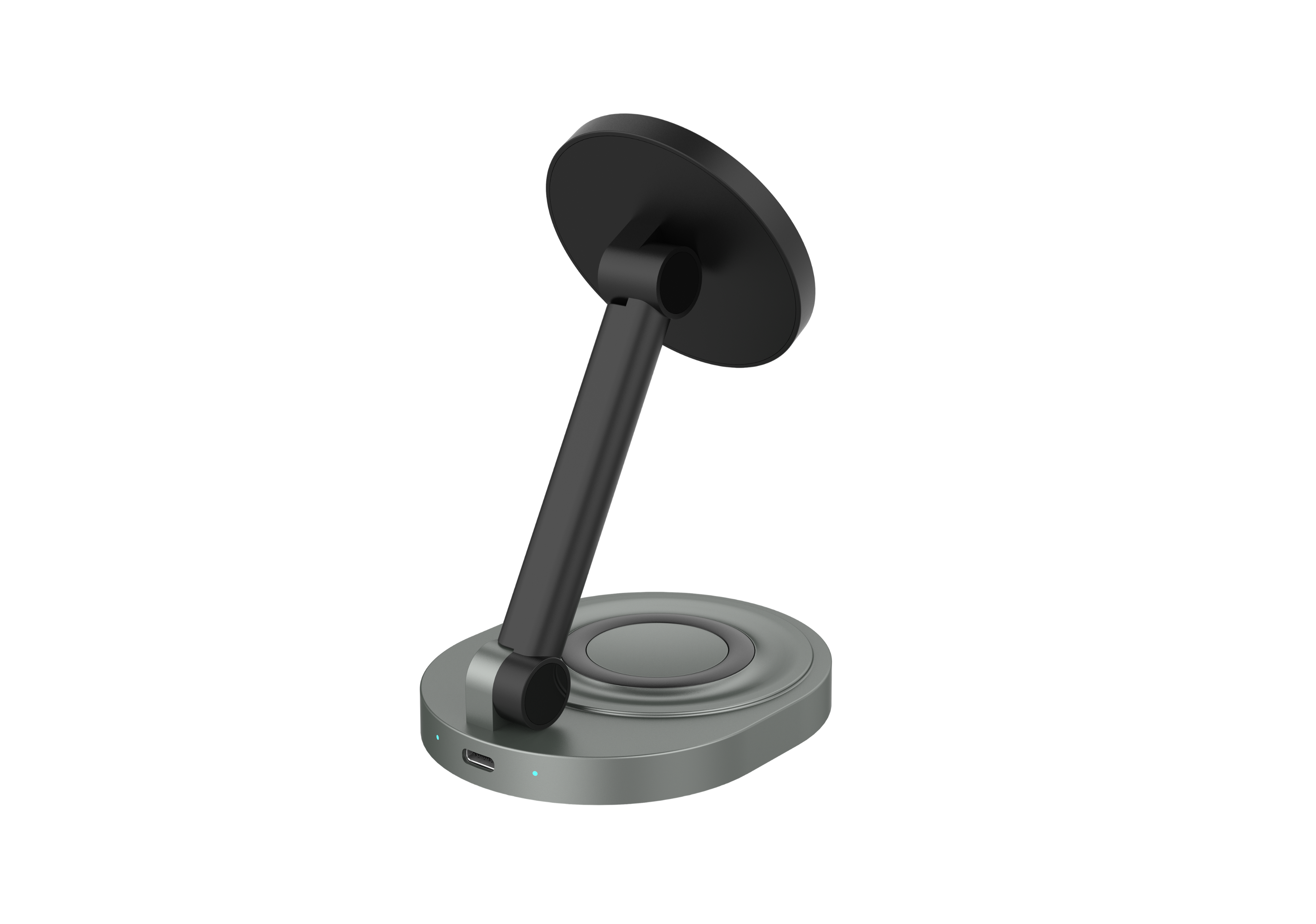 Alt View 6. Energizer - 2-in-1 15W Magnetic MagSafe/Qi2 Compatible Fast 15W Charger, Charging Station/Stand for iPhone + AirPods + Apple Watch - Black.