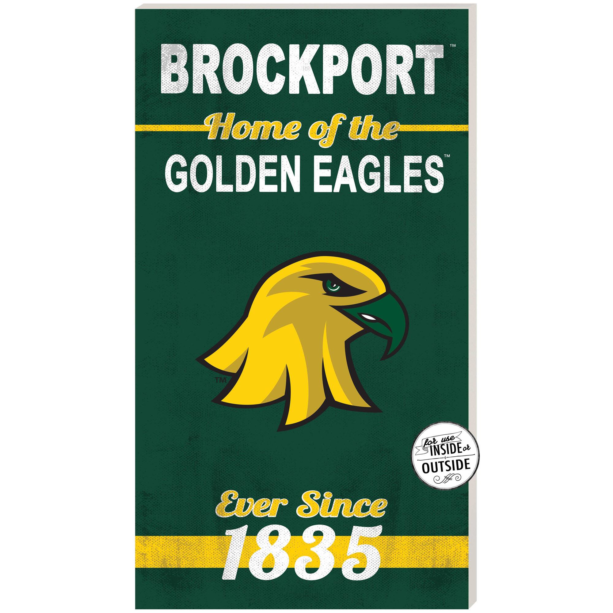 SUNY Brockport Golden Eagles 11" x 20" Indoor/Outdoor Home Of The Sign