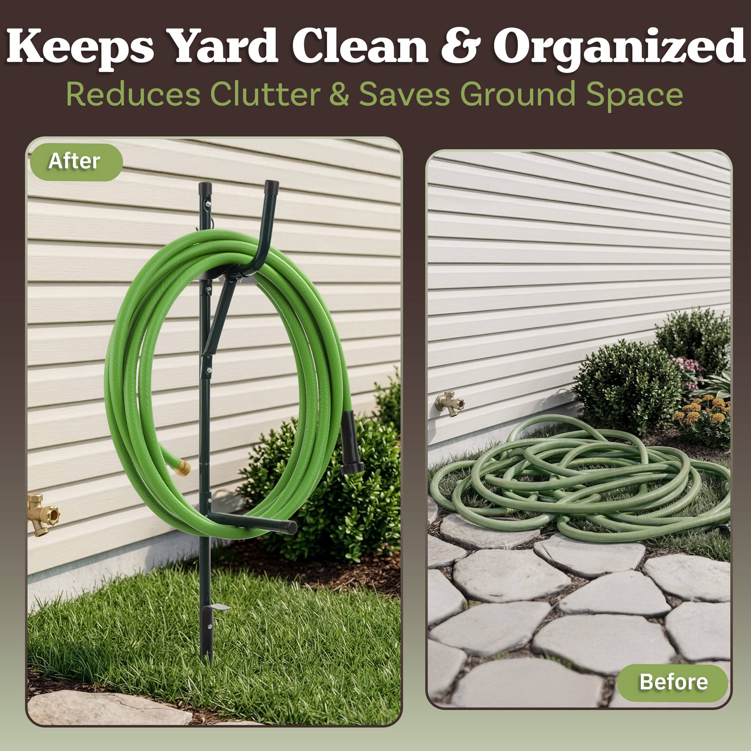 Keeps Yard Clean & Organized  
Reduces Clutter & Saves Ground Space  

After  
Before