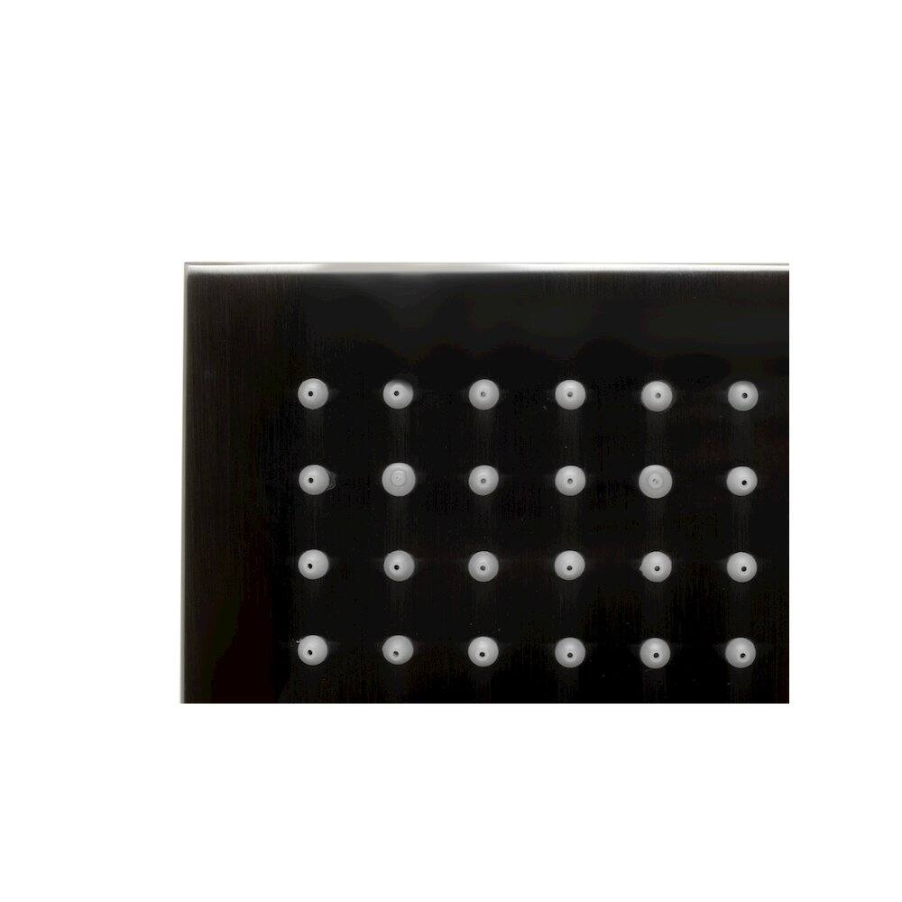 Alt View 1. Alfi - Brushed Nickel 8" Square Multi Color LED Rain Shower Head - Brushed Nickel.