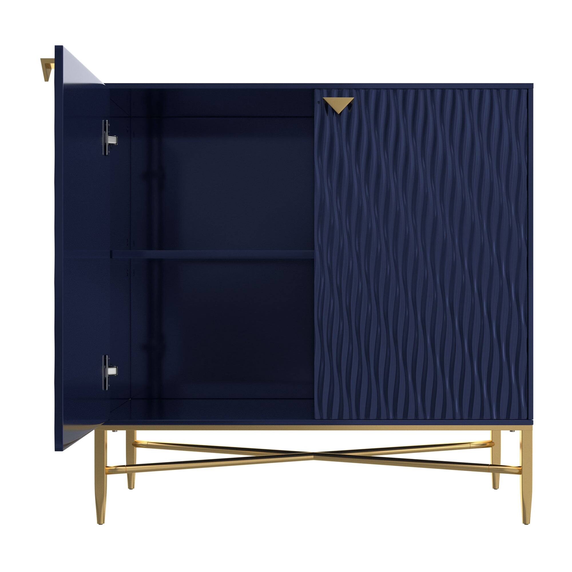Alt View 9. Boyel Living - 2 Door Locker Accent Cabinet - Navy.