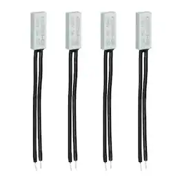 Unique Bargains - 4pcs KSD9700 Thermostat 55C Normally Open N.O Temperature Switch 250V 5A Thermal Protector Plastic - Black