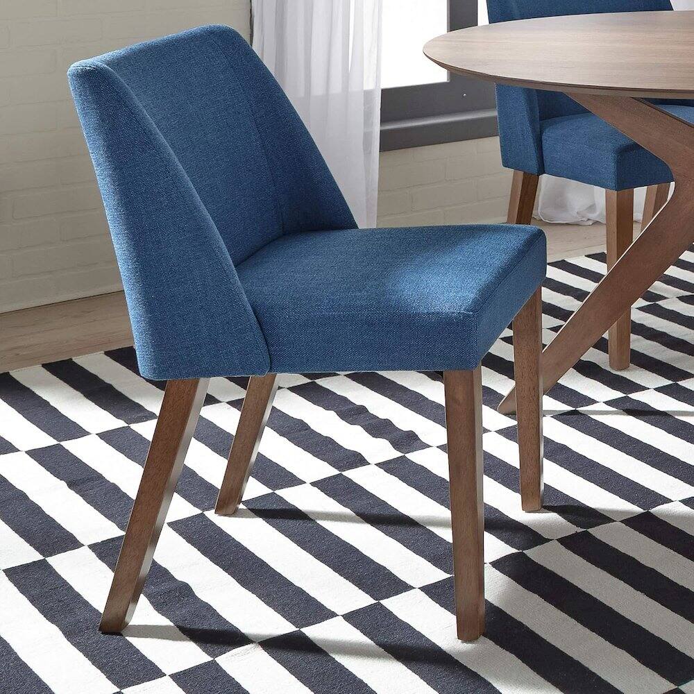 Alt View 2. Liberty Furniture Industries - Space Savers Nido Chair - Blue (RTA)-Set of 2 in Satin Walnut - Brown.