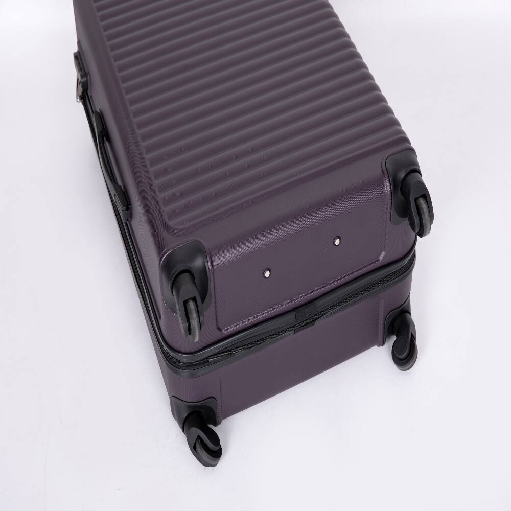 Alt View 10. Ropilly - Ropilly 3 Piece Luggage Set Purple ABS Hardshell Suitcase with Wheels - Purple.