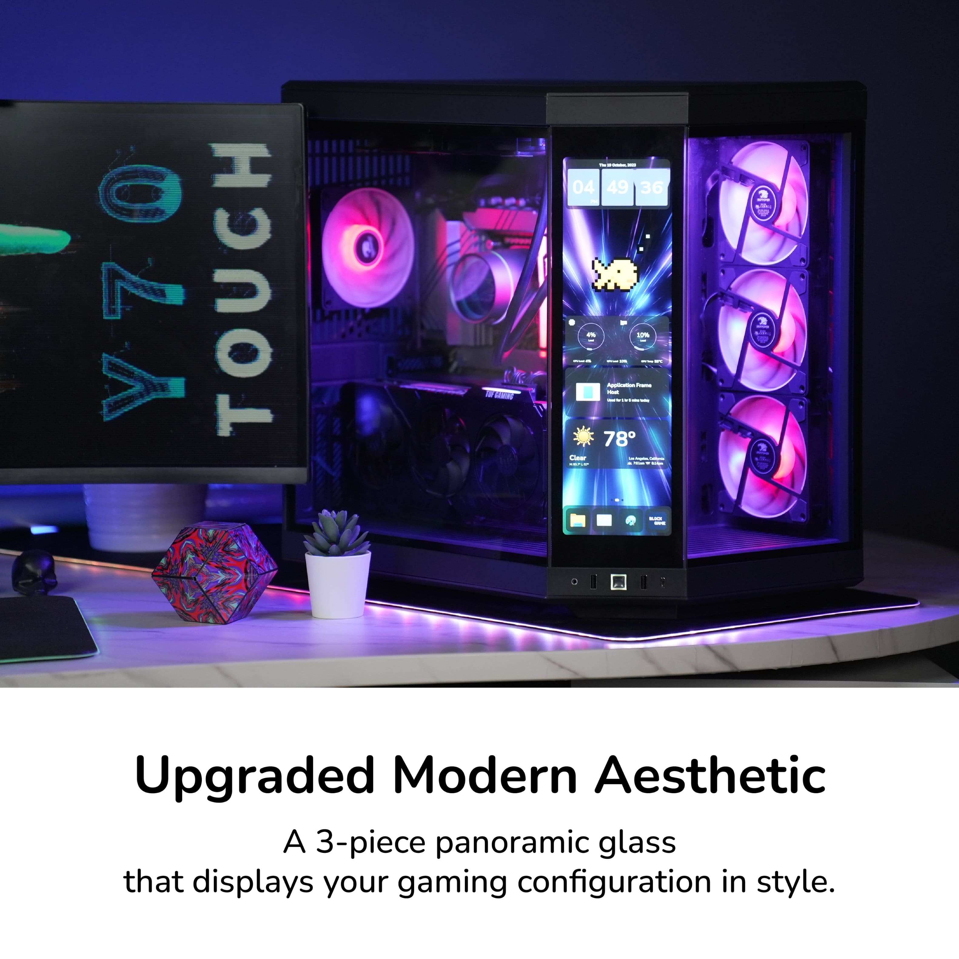HYTE Y70 Touch Infinite Mid Tower Aesthetic Gaming PC Case with