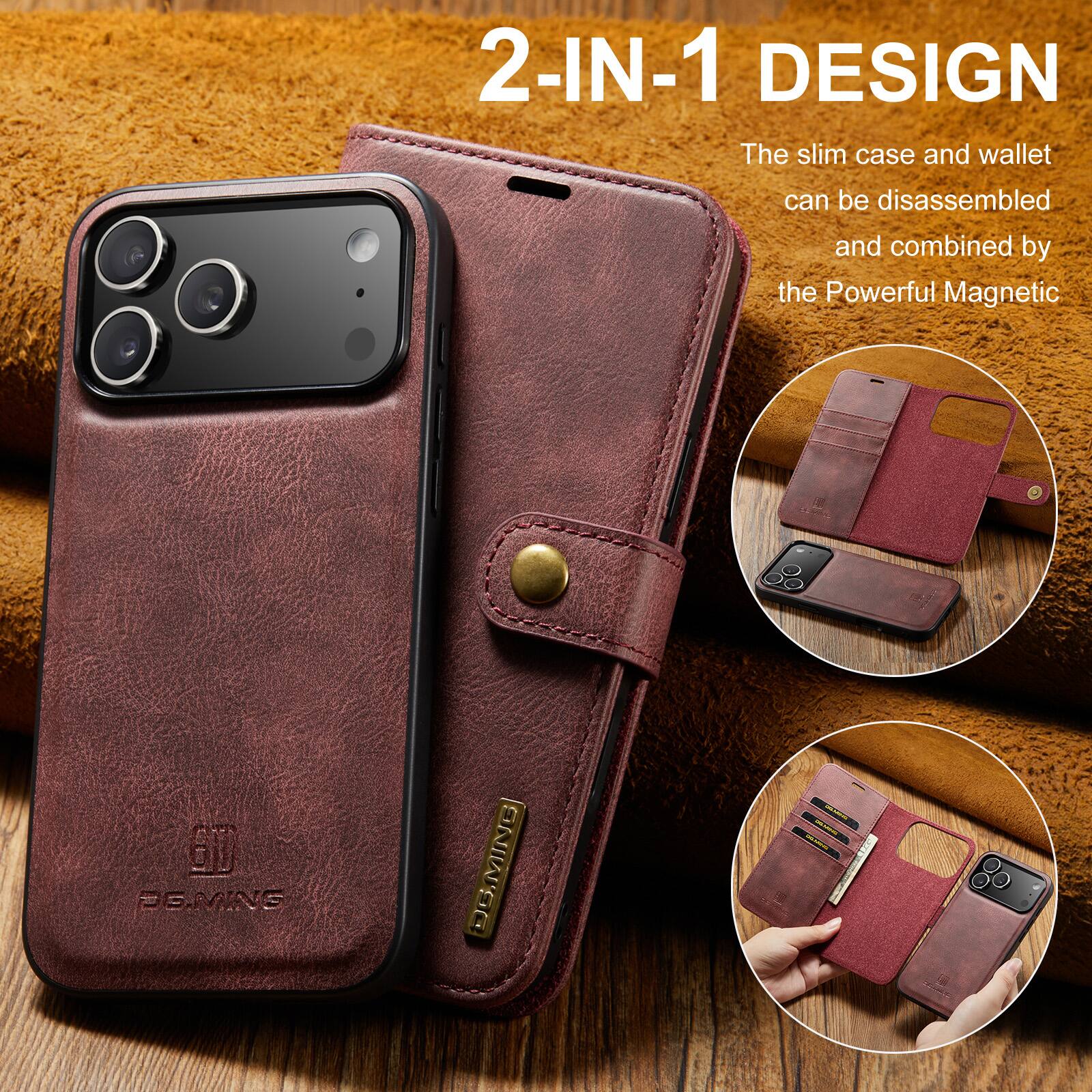 2-IN-1 DESIGN

The slim case and wallet can be disassembled and combined by the Powerful Magnetic