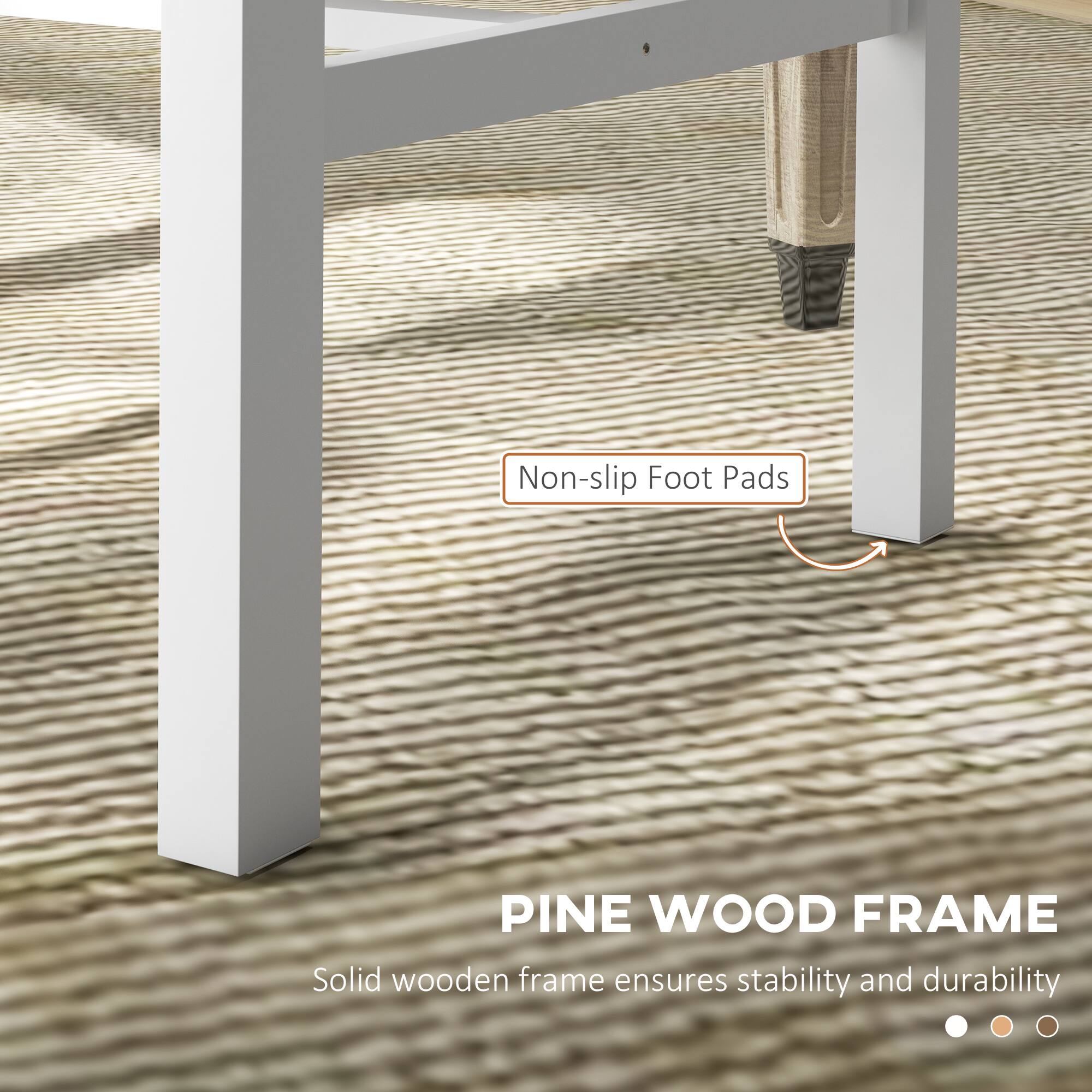 Non-slip Foot Pads

PINE WOOD FRAME

Solid wooden frame ensures stability and durability