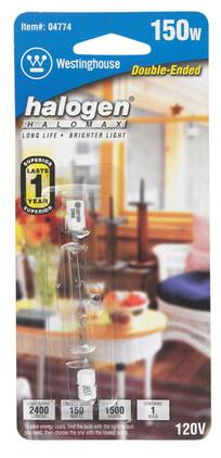 Westinghouse - 150 W T3 Double-Ended Halogen Bulb 2,600 lm White 1 pk
