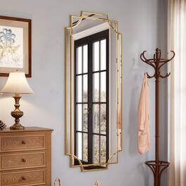 Comfort Essence - 24"x48" Mirror For Wall Traditional Art Decorative Beveled Full Length Home Decor Bathroom Living Room Be - 58"L x 24"W
