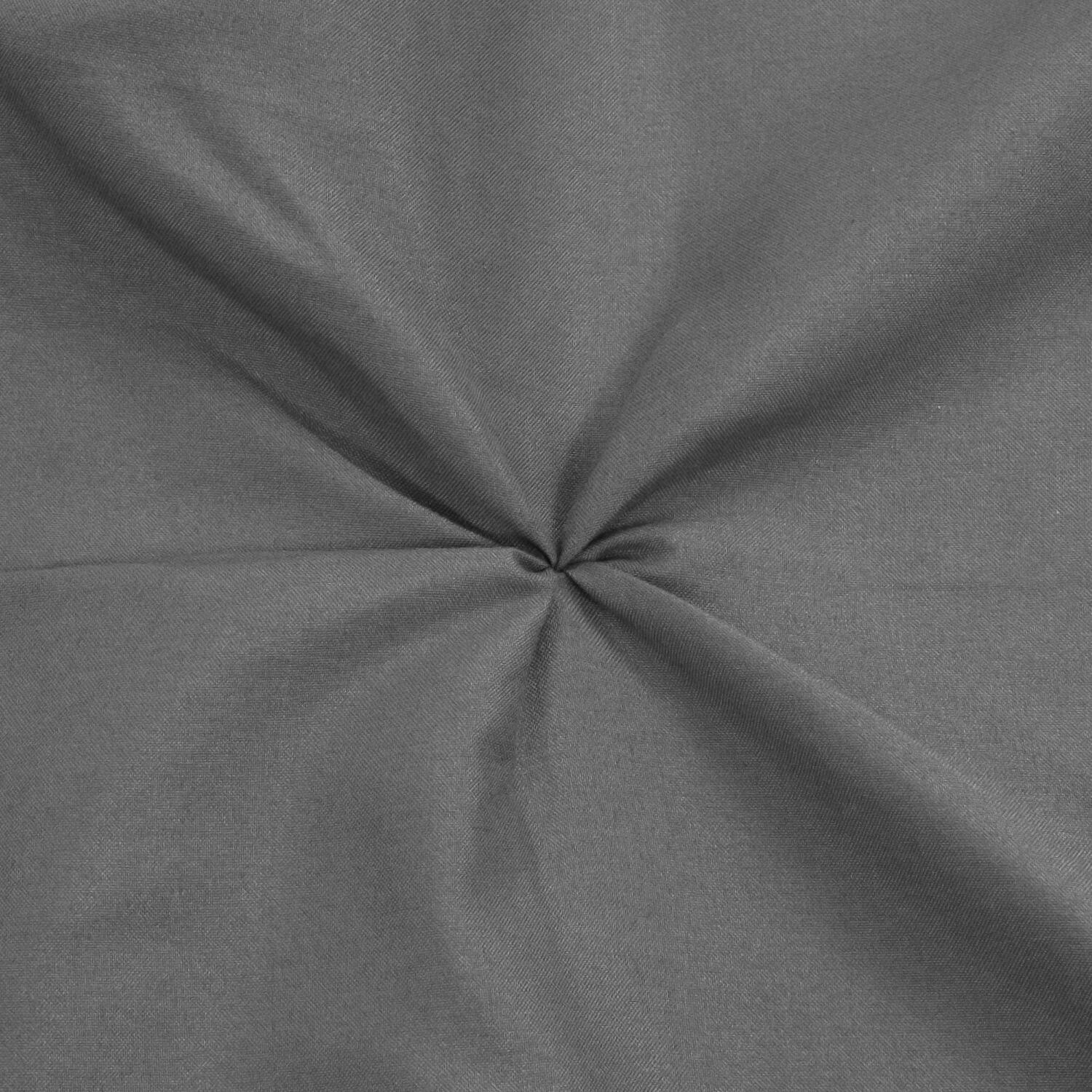Back. Sweet Home Collection - 3 Piece Pinch Pleat Decorative Pintuck Comforter and Shams Set, All Season Bedding Set-Full/Queen - Gray.
