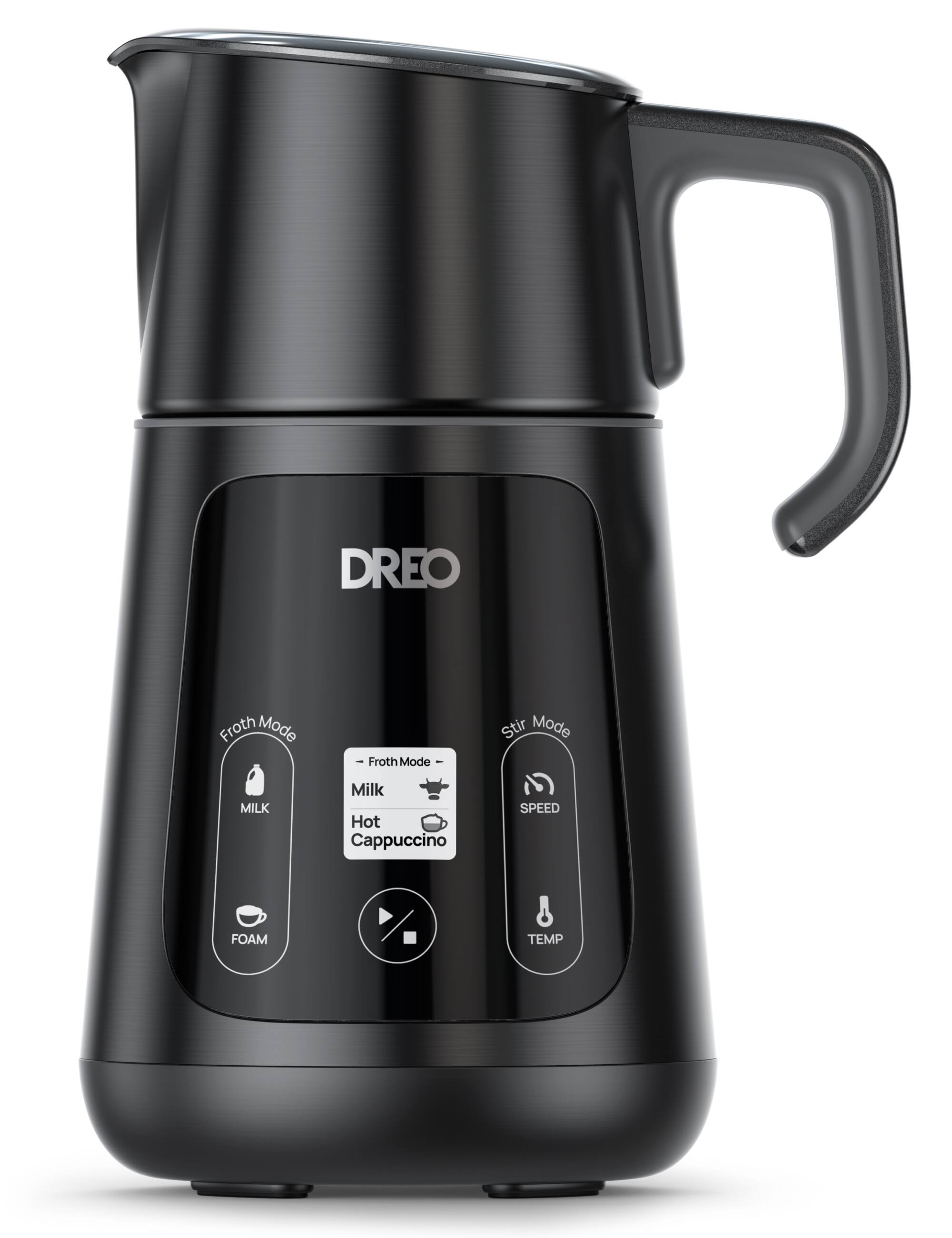 DREO Froth Mode - Froth Mode 1 Stir Mode MILK Milk Hot Cappuccino SPEED FOAM TEMP
