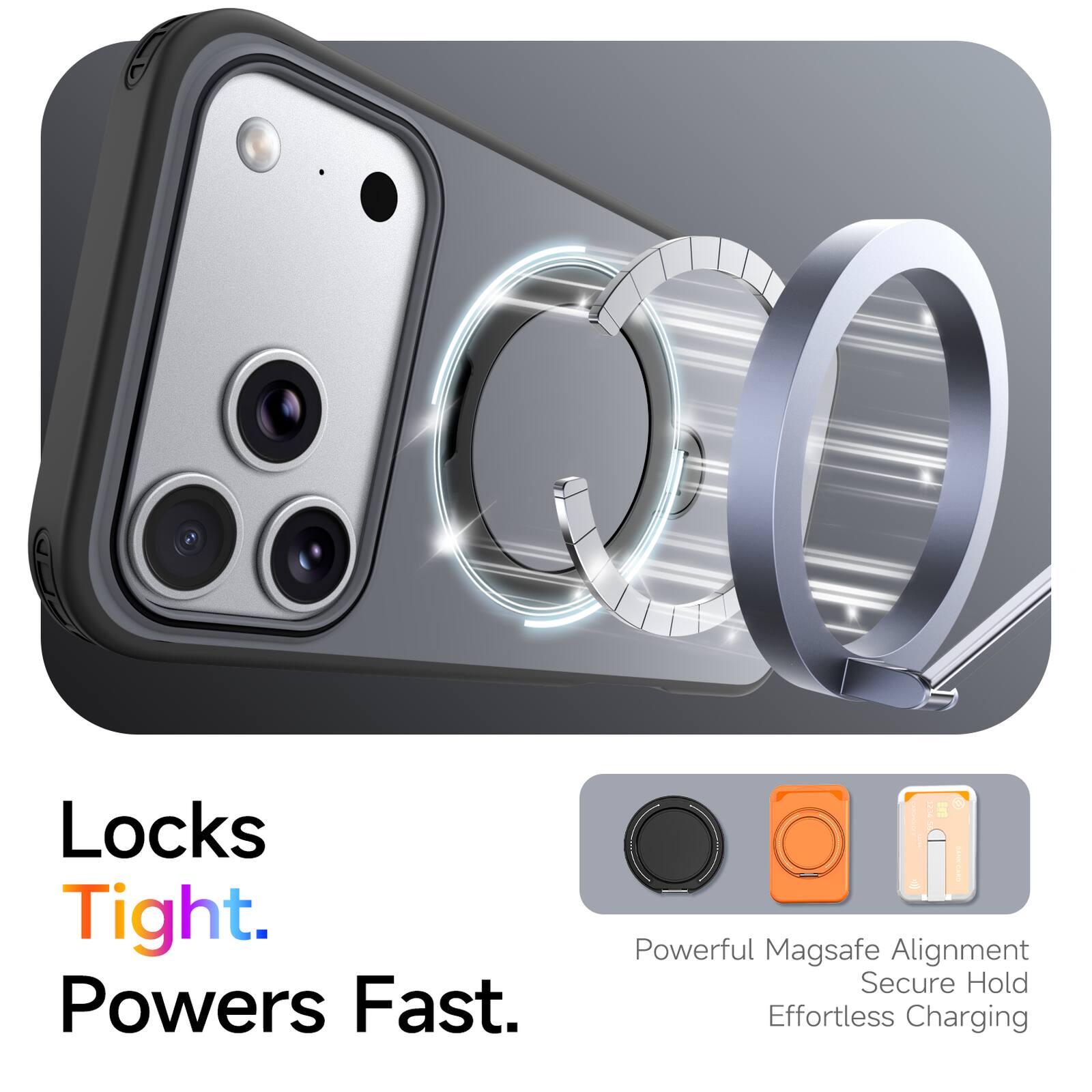 Locks Tight. Powers Fast.  
Powerful MagSafe Alignment  
Secure Hold  
Effortless Charging