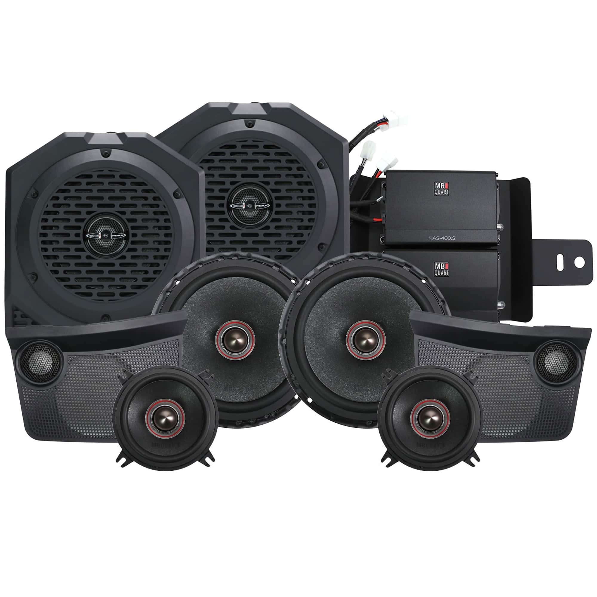 MB Quart - Tuned Audio Package for 21-24 Ford Bronco, Stage 6 System, 800 Watt - Black
