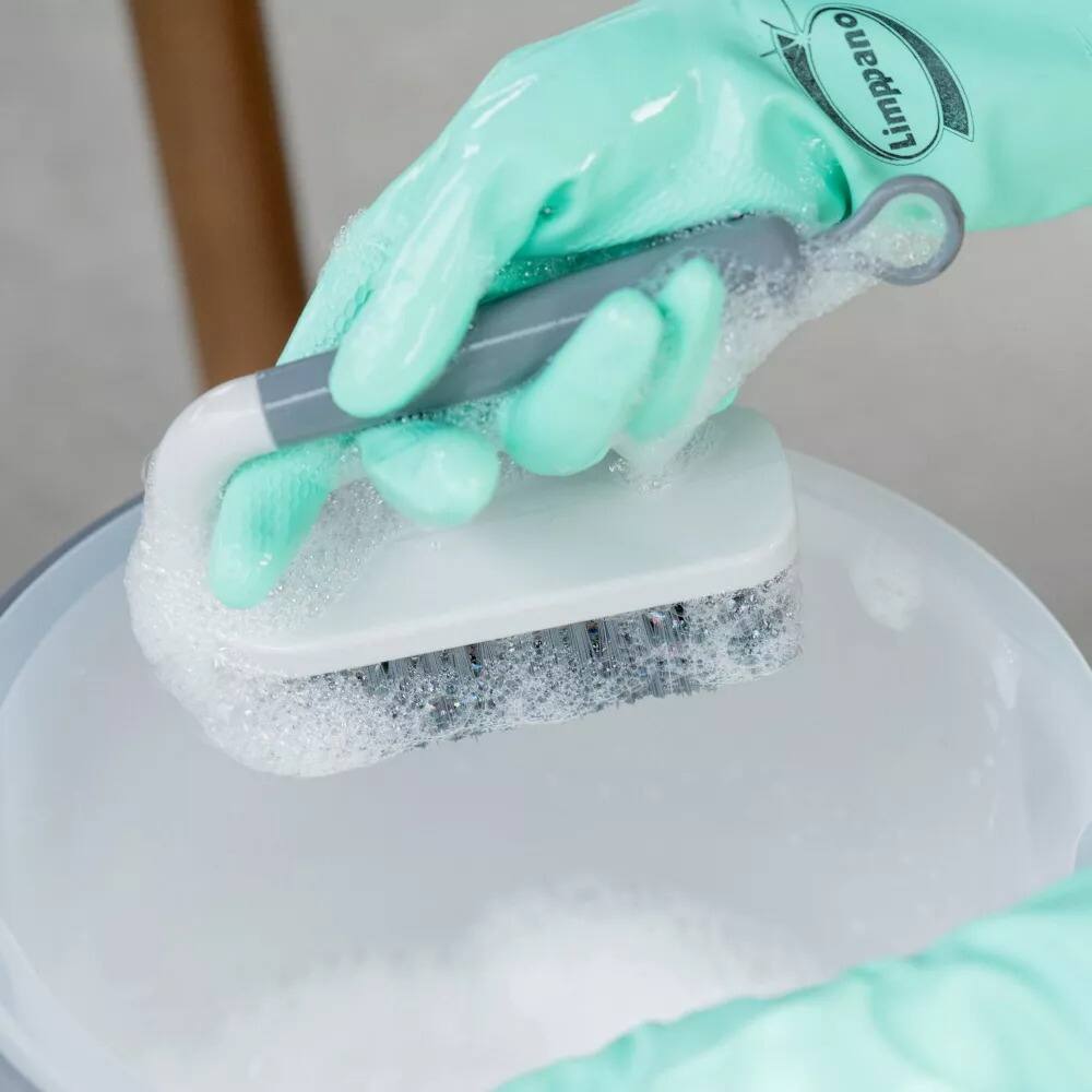 Alt View 5. OU - OU Scrub Brush with Ergonomic Handle, All Purpose Bathroom & Kitchen Heavy Duty Cleaning Scrubber.