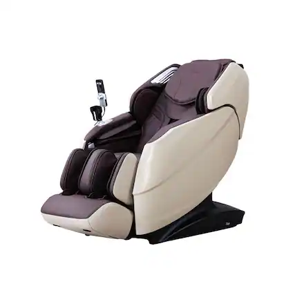 Front. Titan - Titan - 4D Rejuv Zero Gravity Massage Chair with Thai Stretch, AI Technology - Brown - Brown.
