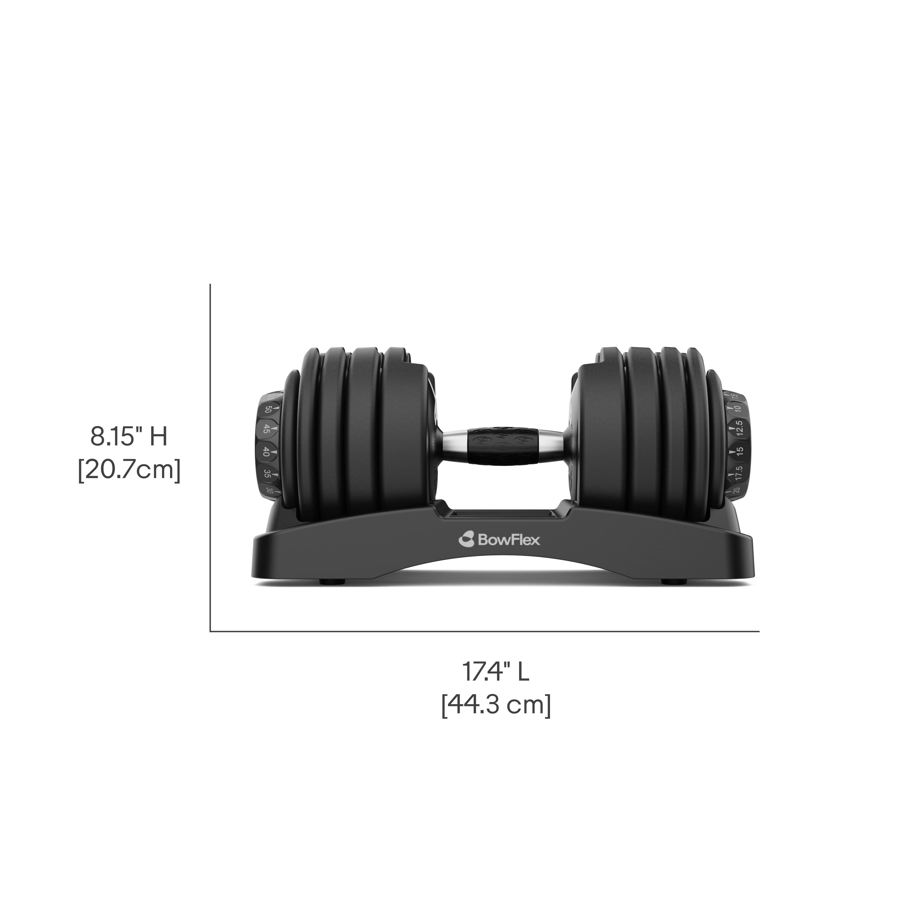 8.15" H [20.7cm]  
17.4" L [44.3 cm]