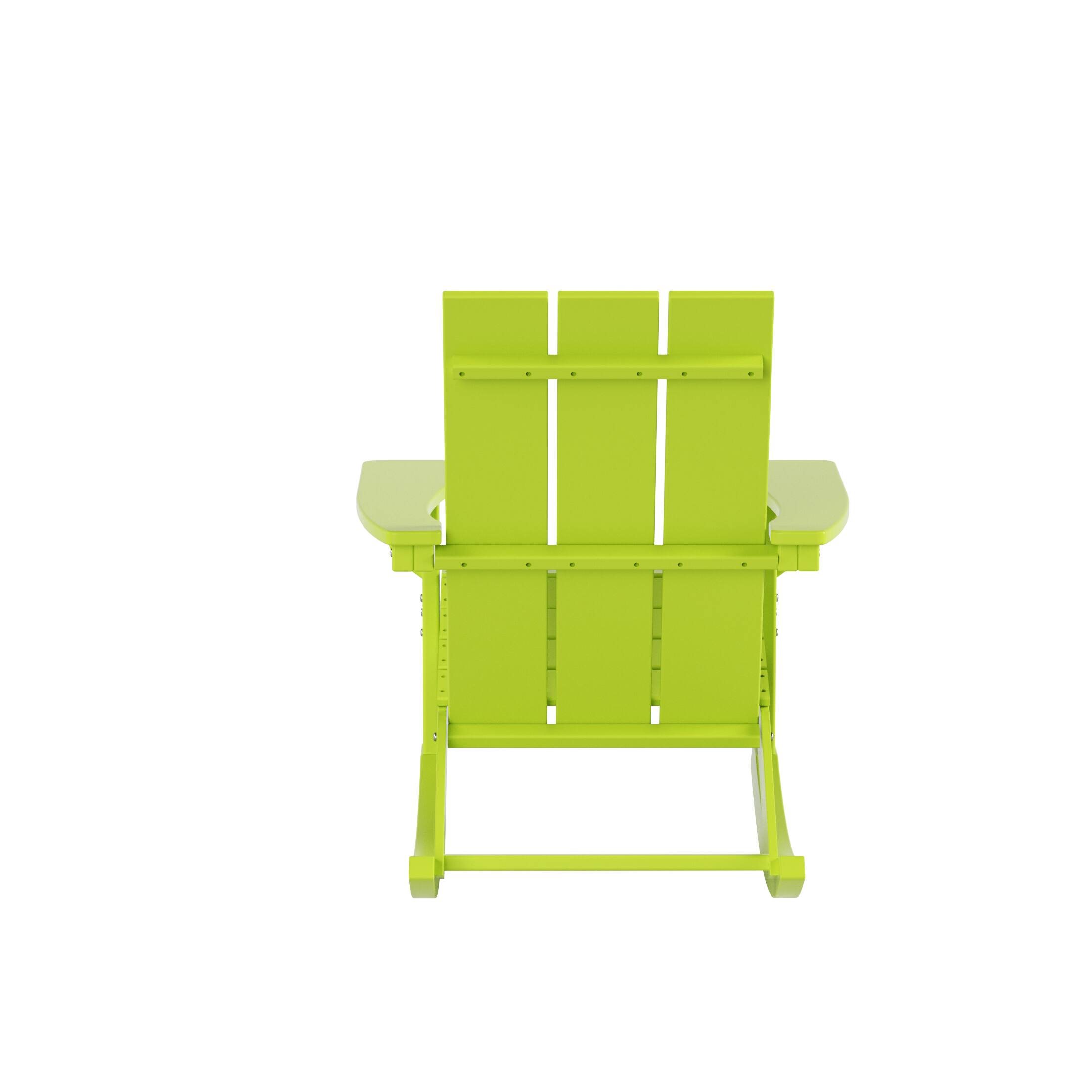 Alt View 2. WestinTrends - WestinTrends Ashore Outdoor Patio Modern Adirondack Rocking Chair - Lime.