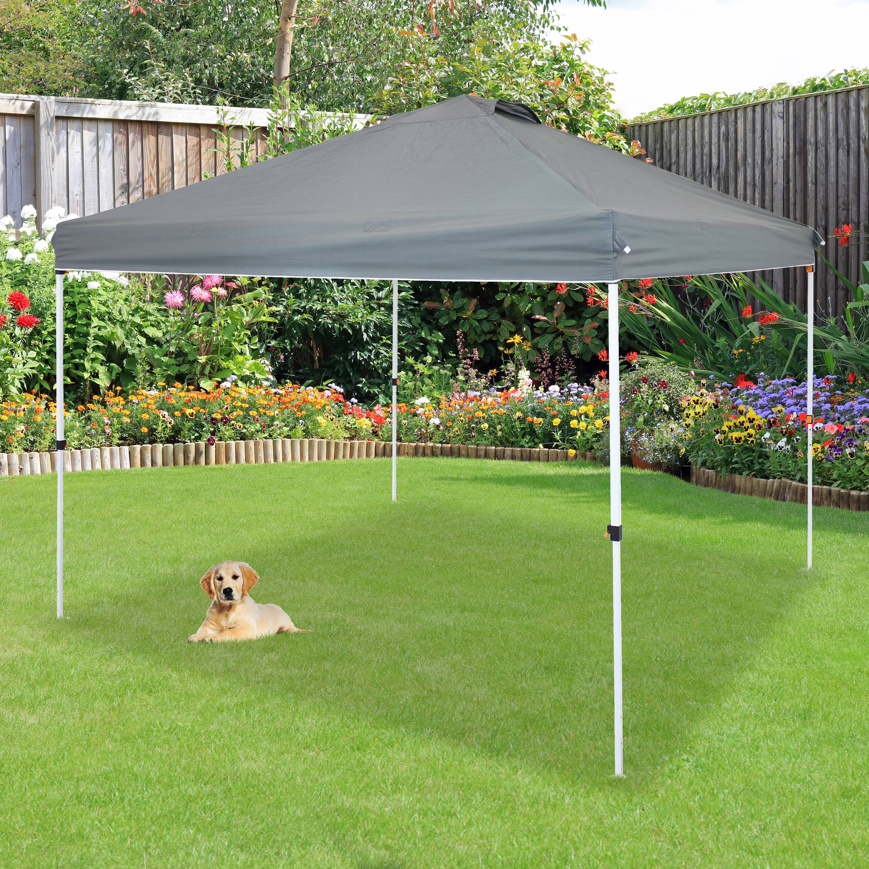 Alt View 9. Sunnydaze - 10x10 ft Fabric Replacement Pop-Up Canopy Shade with Vent - Gray.