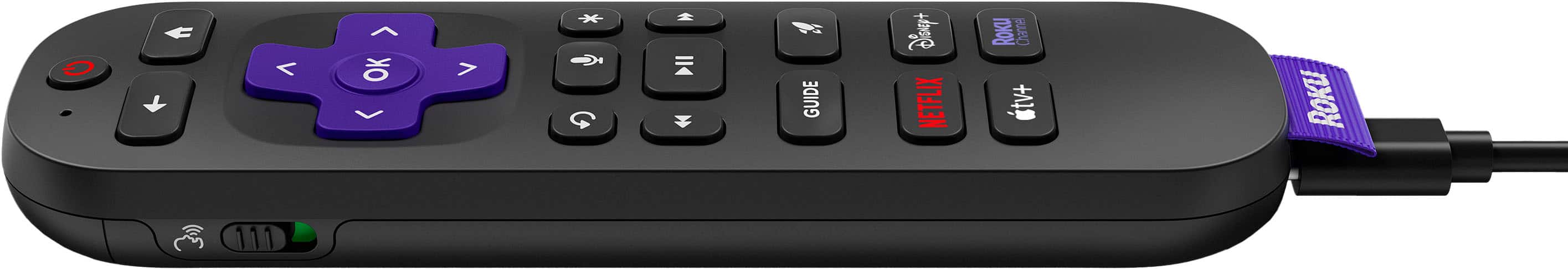 OK > x GUIDE NETFLIX ROKU CHANNEL TV+ Roku