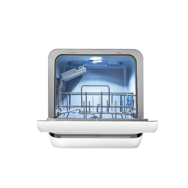 Alt View 4. Midea - Portable Countertop dishwasher 2 Place Settings, Heated Dry, 5L Built-in Water Tank, Baby Care, 360° Dual Spray - White.