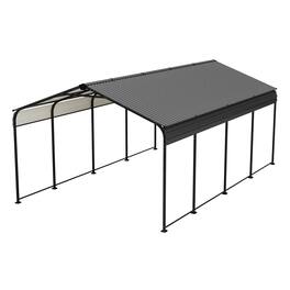 Mondawe - 12X20 FT Metal Carport - Black