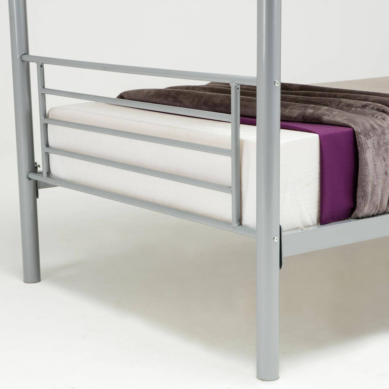 Alt View 4. Winado - 78" Modern Metal Bunk Bed Heavy Duty Twin Over Twin Size Bed Frame with Ladder for Kids Adult Children Bedroom Dorm - Grey.